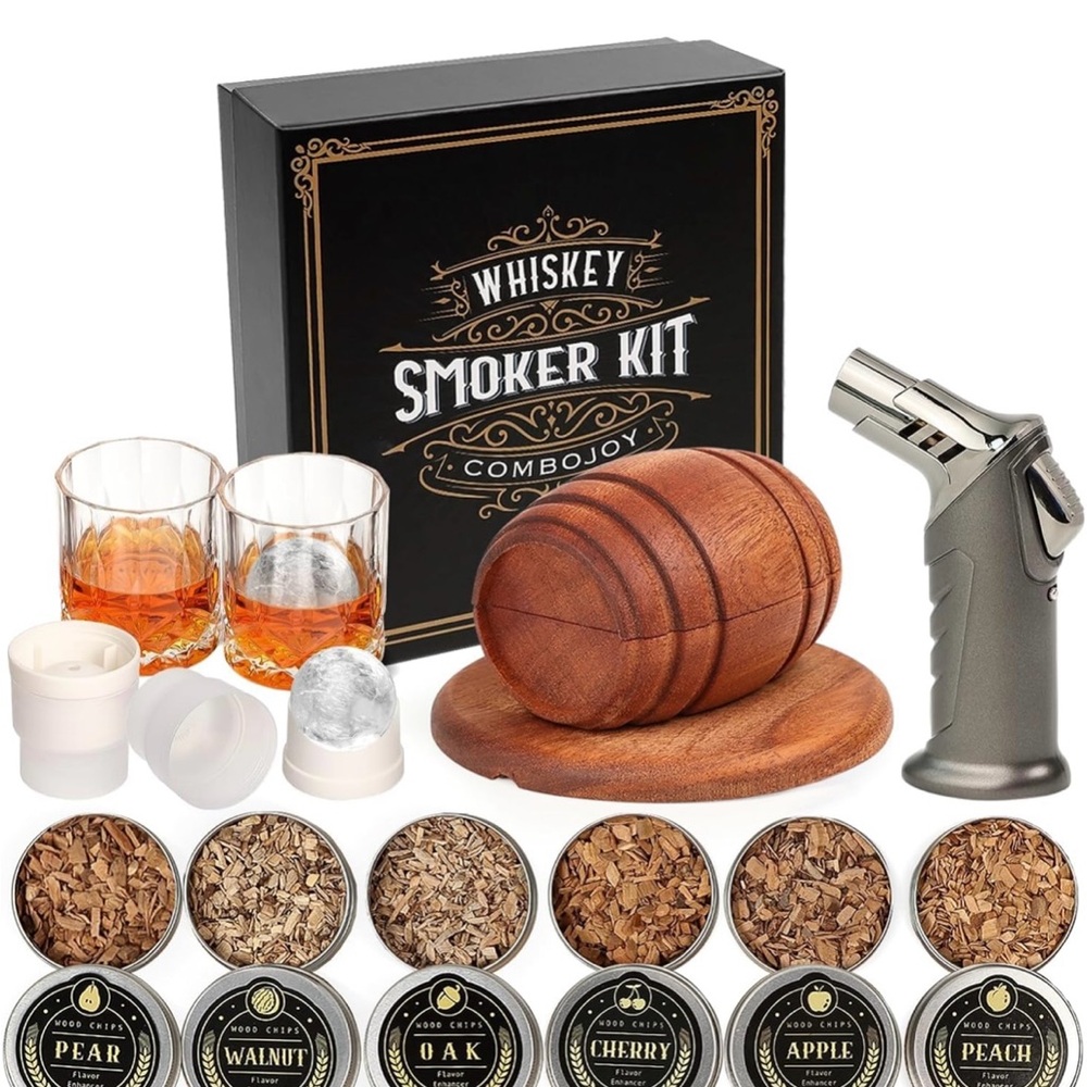 Whiskey Smoker Kit with Torch and Wood Chips